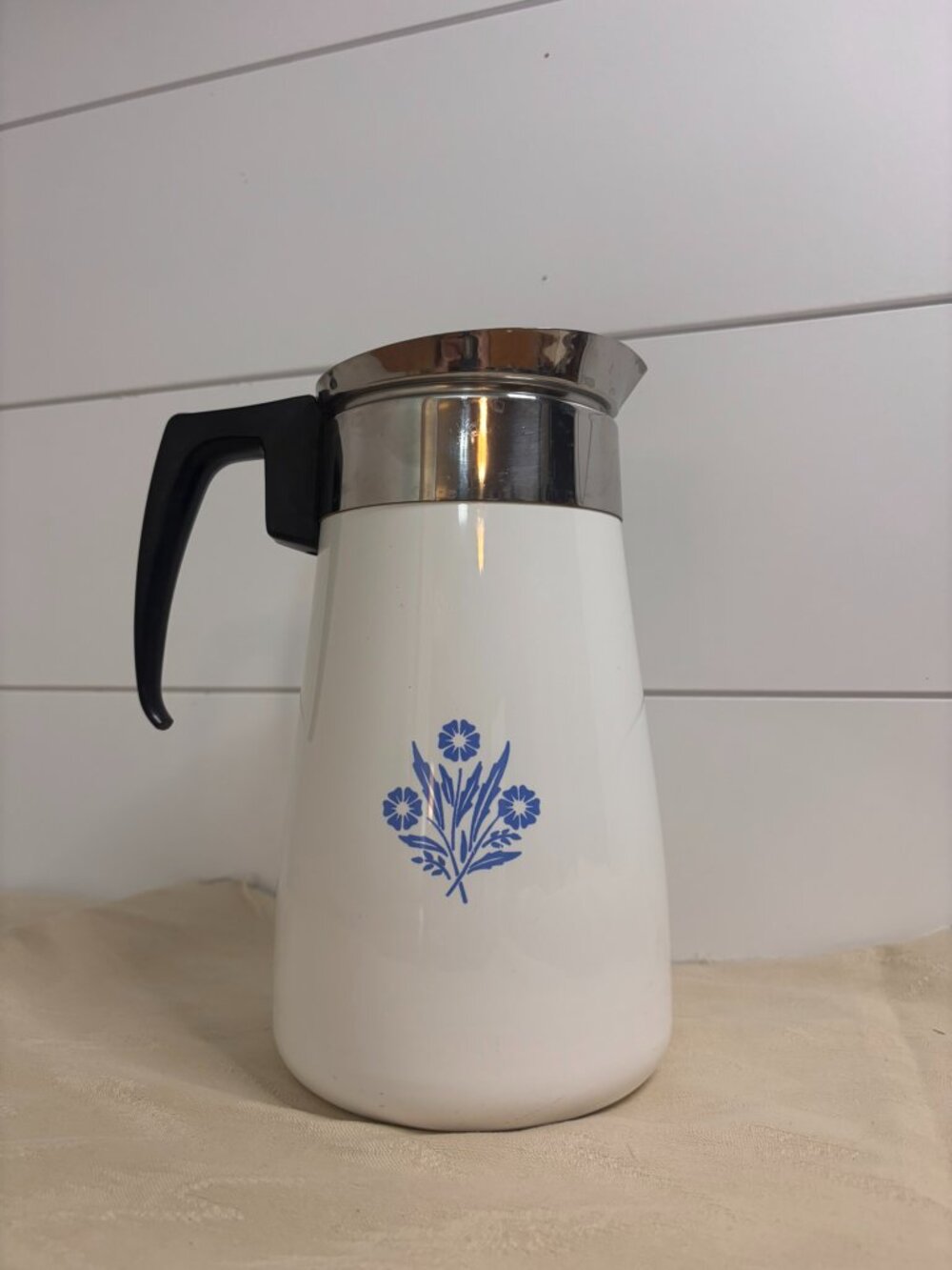VTG Corning Ware Cornflower Blue 9 Cup Coffee Percolator Complete Pot - Picture 2 of 11